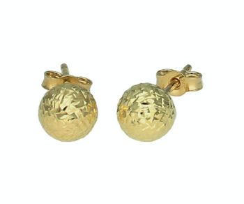 Złote kolczyki damskie kulki złoto 585 wkrętki 7 mm grawerowane DIA-KLC-10900-585 7mm Złote kolczyki damskie kuleczki wkrętki 7 mm  (2).jpg